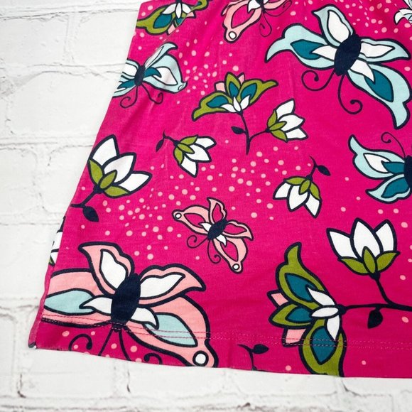 Tea Collection Butterfly Print Wrap Neck Dress 12-18 Months Pink Blue Multi - Picture 4 of 8